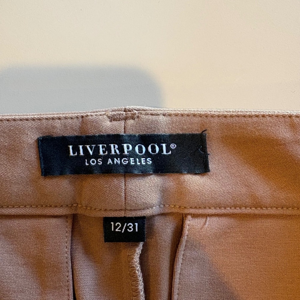 Liverpool Los Angeles Kelsey Knit Trousers Brown Straight Leg Pants Womens 12/31 - Picture 13 of 13
